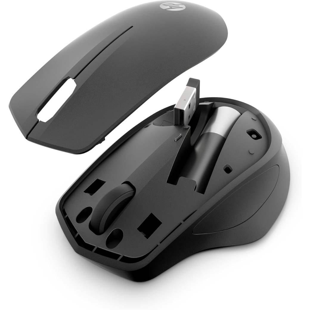 HP 280 Silent Wireless Mouse – 1600 DPI Optical USB-A Mouse with 90% Noise Reduction | Ergonomic Design (Black)