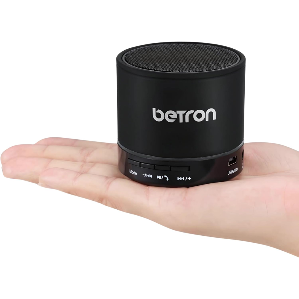 Betron KBS08 Bluetooth Speaker, Wireless, Portable, Mini, Black