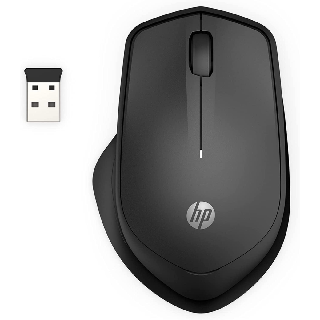 HP 280 Silent Wireless Mouse – 1600 DPI Optical USB-A Mouse with 90% Noise Reduction | Ergonomic Design (Black)